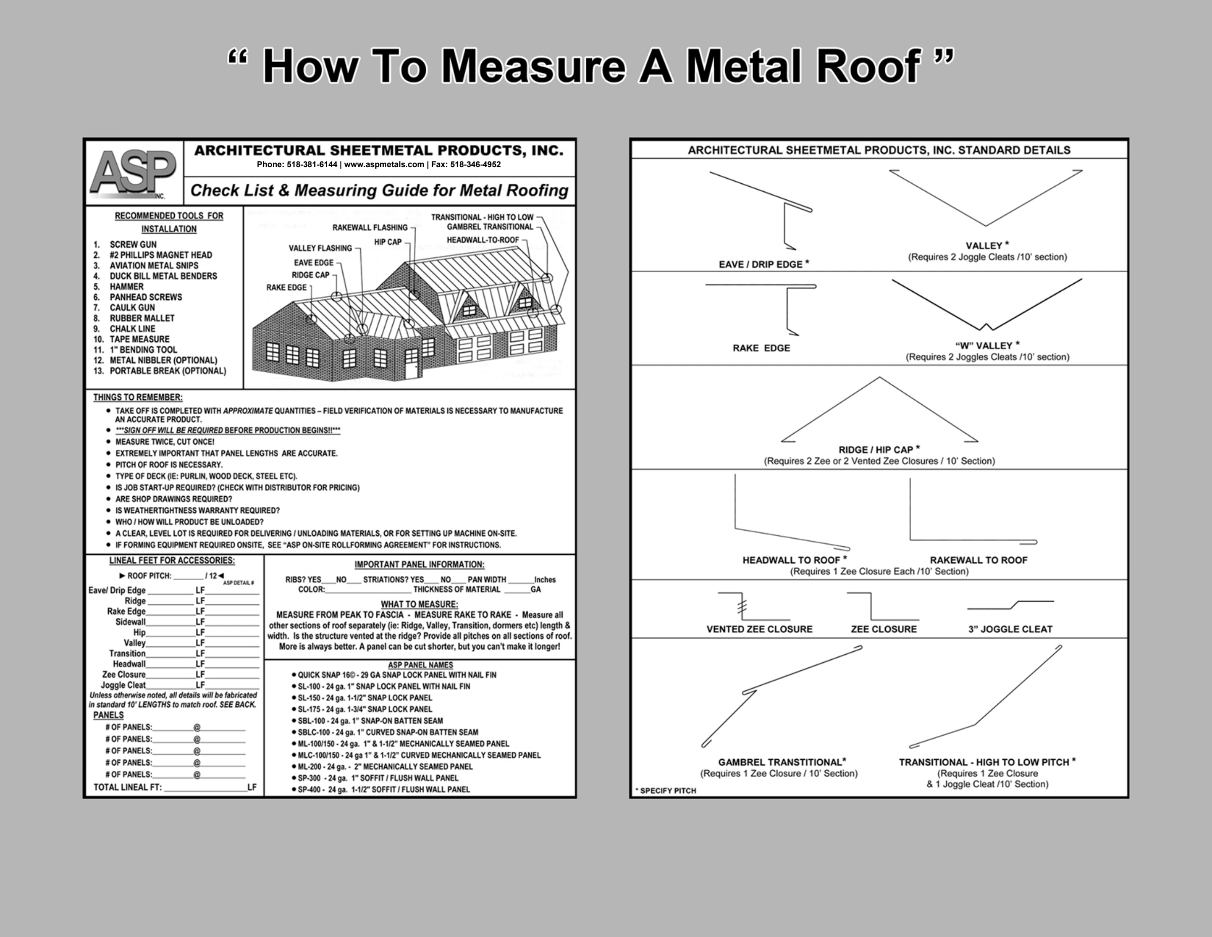 How To Measure A Metal Roof — page 1 of 1