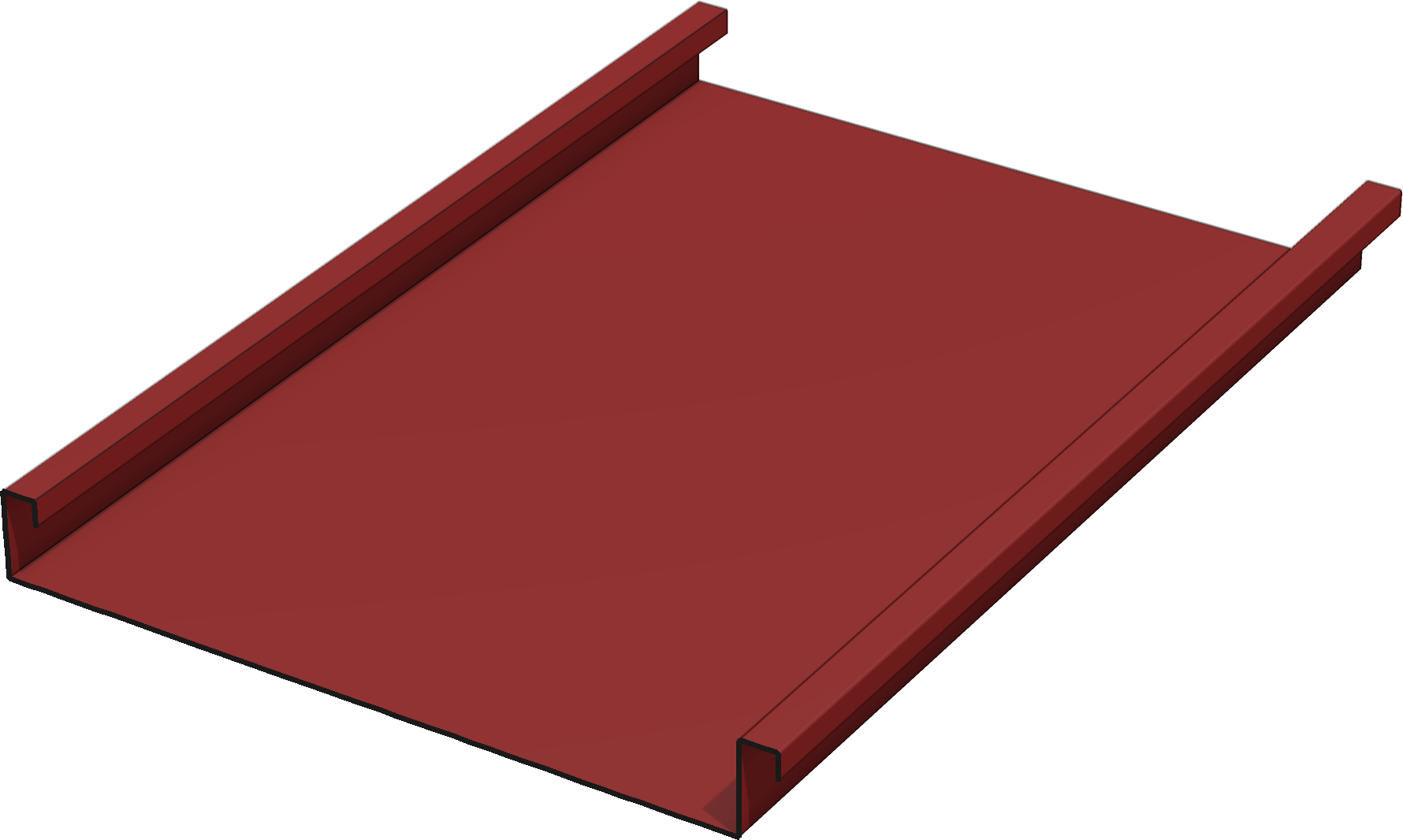 Mechanical seam panel profile